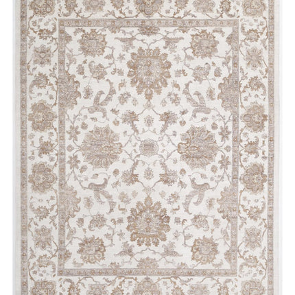 Ziegler 8' 0" X 10' 3" Hand Knotted Wool Rug 8' 0" X 10' 3" (244 X 312) / Ivory / Wool