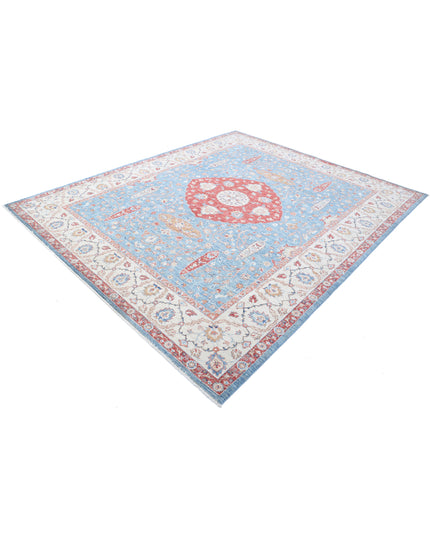 Ziegler 8' 0" X 9' 9" Hand Knotted Wool Rug 8' 0" X 9' 9" (244 X 297) / Blue / Wool