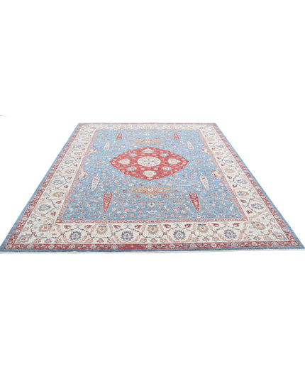 Ziegler 8' 0" X 9' 9" Hand Knotted Wool Rug 8' 0" X 9' 9" (244 X 297) / Blue / Wool