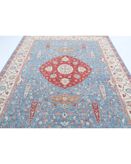Ziegler 8' 0" X 9' 9" Hand Knotted Wool Rug 8' 0" X 9' 9" (244 X 297) / Blue / Wool