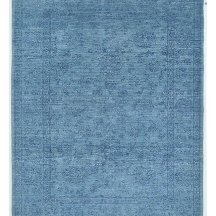 Ziegler 4' 11" X 6' 4" Hand Knotted Wool Rug 4' 11" X 6' 4" (150 X 193) / Blue / Wool