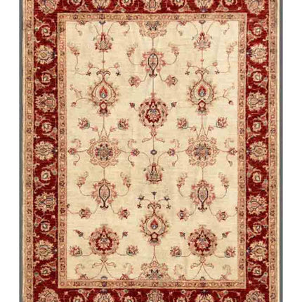 Ziegler 4' 10" X 6' 5" Hand Knotted Wool Rug 4' 10" X 6' 5" (147 X 196) / Ivory / Wool