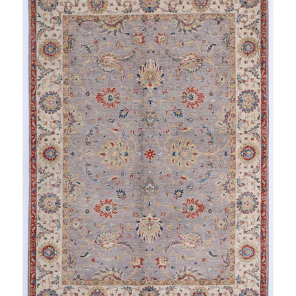 Ziegler 5' 0" X 7' 2" Hand Knotted Wool Rug 5' 0" X 7' 2" (152 X 219) / Grey / Wool