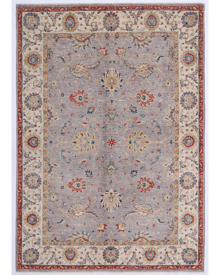Ziegler 5' 0" X 7' 2" Hand Knotted Wool Rug 5' 0" X 7' 2" (152 X 219) / Grey / Wool