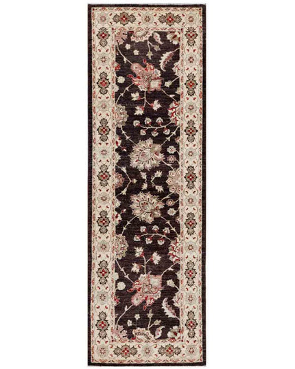 Ziegler 2' 6" X 8' 6" Hand Knotted Wool Rug 2' 6" X 8' 6" (76 X 259) / Brown / Wool