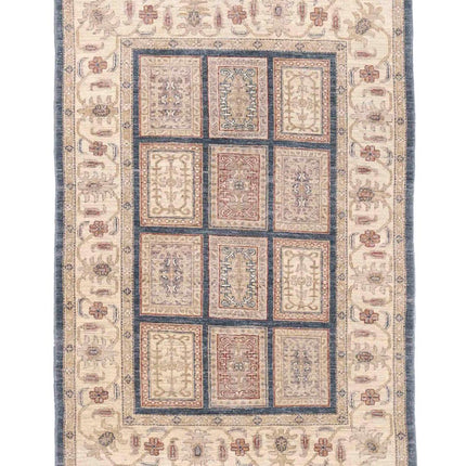 Ziegler 4' 0" X 5' 11" Hand Knotted Wool Rug 4' 0" X 5' 11" (122 X 180) / Grey / Wool