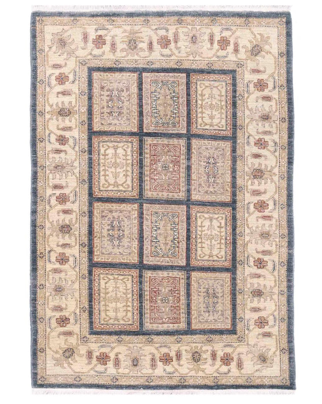 Ziegler 4' 0" X 5' 11" Hand Knotted Wool Rug 4' 0" X 5' 11" (122 X 180) / Grey / Wool
