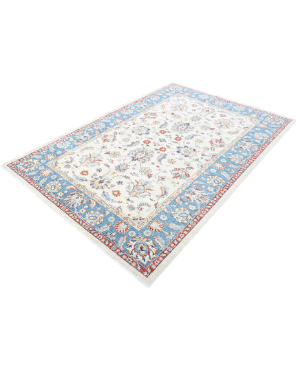 Ziegler 5' 6" X 8' 1" Hand Knotted Wool Rug 5' 6" X 8' 1" (168 X 246) / Ivory / Wool