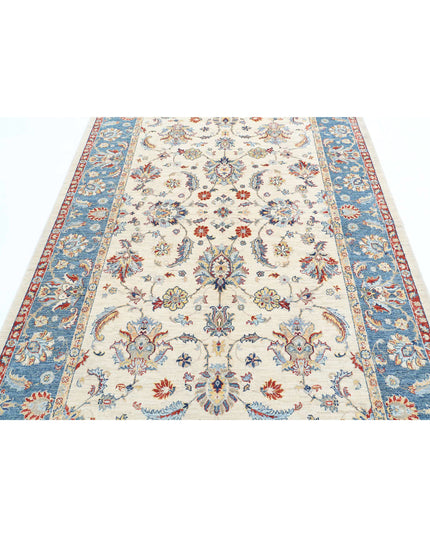 Ziegler 5' 6" X 8' 1" Hand Knotted Wool Rug 5' 6" X 8' 1" (168 X 246) / Ivory / Wool