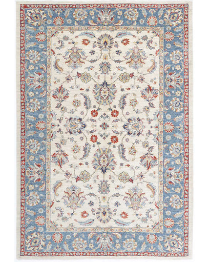 Ziegler 5' 6" X 8' 1" Hand Knotted Wool Rug 5' 6" X 8' 1" (168 X 246) / Ivory / Wool