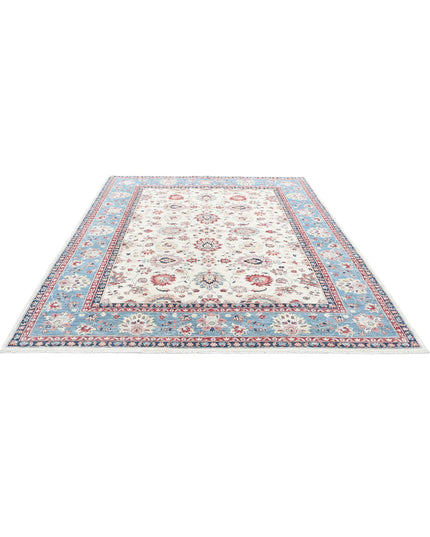 Ziegler 7' 11" X 9' 10" Hand Knotted Wool Rug 7' 11" X 9' 10" (241 X 300) / Ivory / Wool