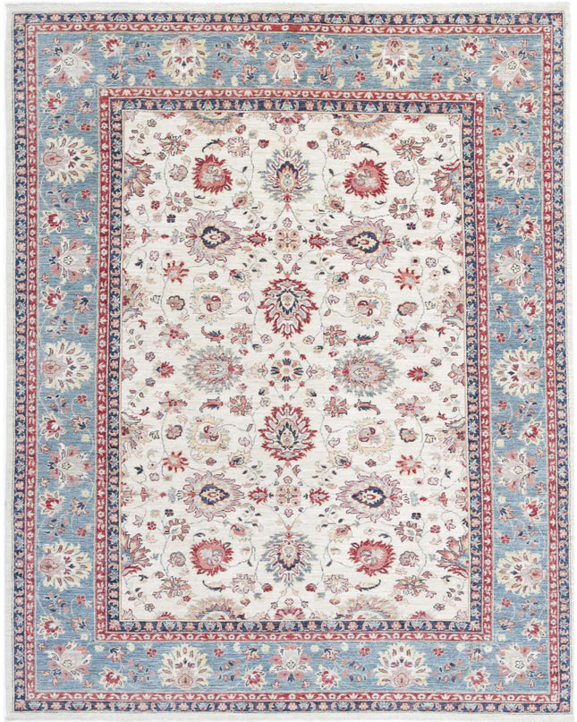 Ziegler 7' 11" X 9' 10" Hand Knotted Wool Rug 7' 11" X 9' 10" (241 X 300) / Ivory / Wool