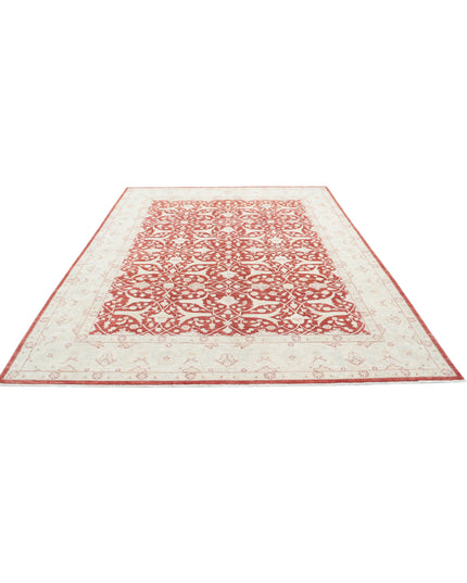 Ziegler 7' 10" X 10' 8" Hand Knotted Wool Rug 7' 10" X 10' 8" (239 X 325) / Red / Wool