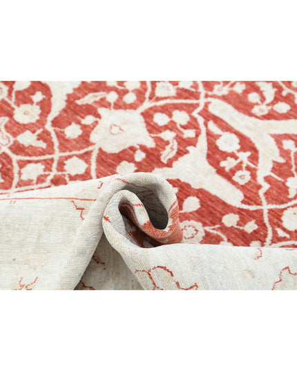 Ziegler 7' 10" X 10' 8" Hand Knotted Wool Rug 7' 10" X 10' 8" (239 X 325) / Red / Wool