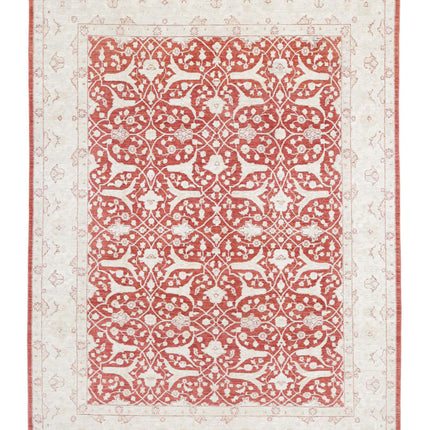 Ziegler 7' 10" X 10' 8" Hand Knotted Wool Rug 7' 10" X 10' 8" (239 X 325) / Red / Wool