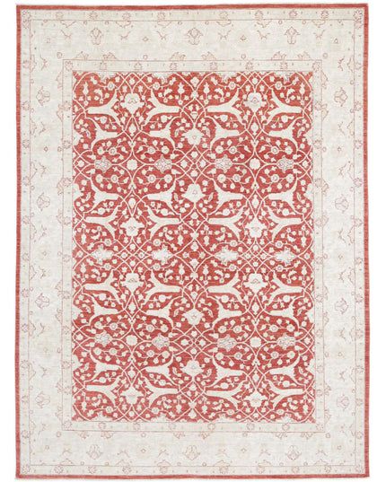 Ziegler 7' 10" X 10' 8" Hand Knotted Wool Rug 7' 10" X 10' 8" (239 X 325) / Red / Wool