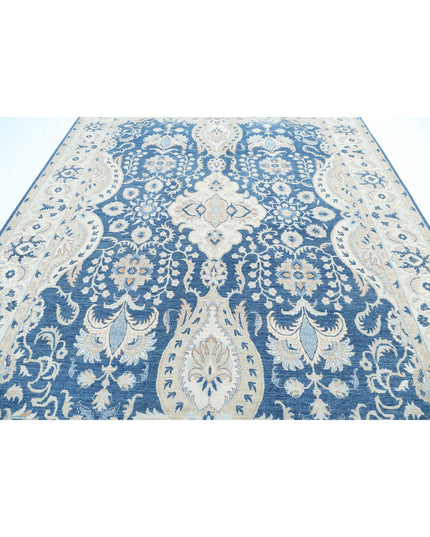 Ziegler 8' 8" X 11' 3" Hand Knotted Wool Rug 8' 8" X 11' 3" (264 X 343) / Blue / Wool