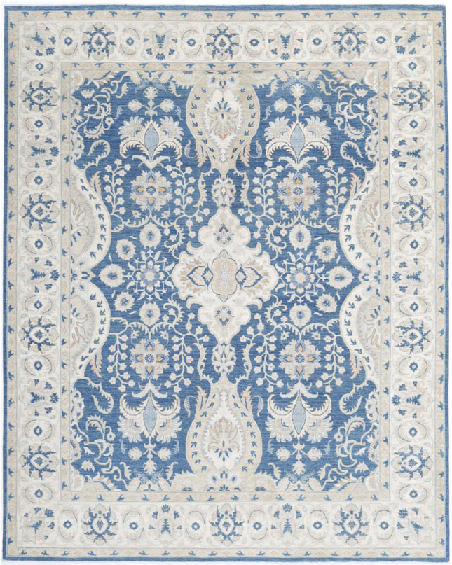 Ziegler 8' 8" X 11' 3" Hand Knotted Wool Rug 8' 8" X 11' 3" (264 X 343) / Blue / Wool
