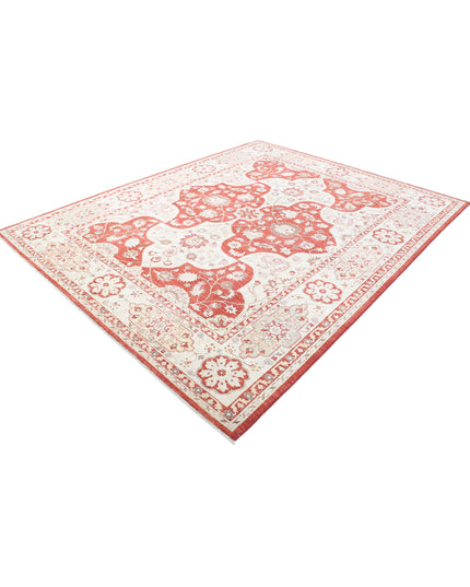 Ziegler 8' 1" X 10' 1" Hand Knotted Wool Rug 8' 1" X 10' 1" (246 X 307) / Red / Wool