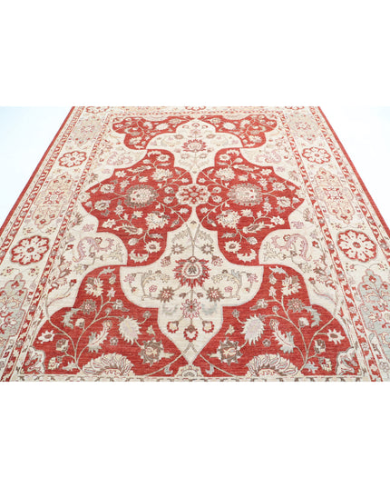 Ziegler 8' 1" X 10' 1" Hand Knotted Wool Rug 8' 1" X 10' 1" (246 X 307) / Red / Wool
