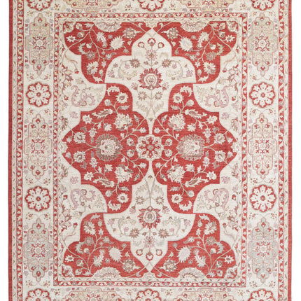 Ziegler 8' 1" X 10' 1" Hand Knotted Wool Rug 8' 1" X 10' 1" (246 X 307) / Red / Wool
