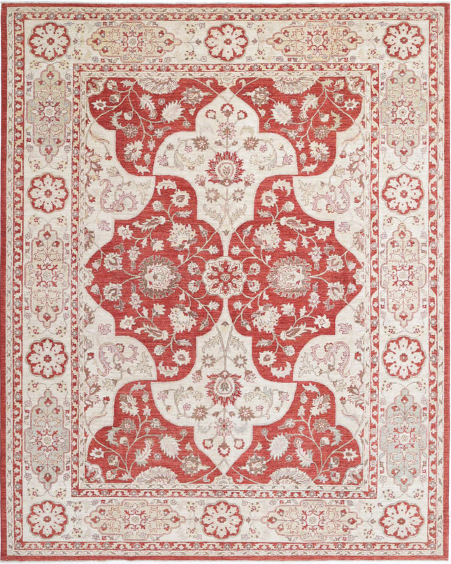 Ziegler 8' 1" X 10' 1" Hand Knotted Wool Rug 8' 1" X 10' 1" (246 X 307) / Red / Wool