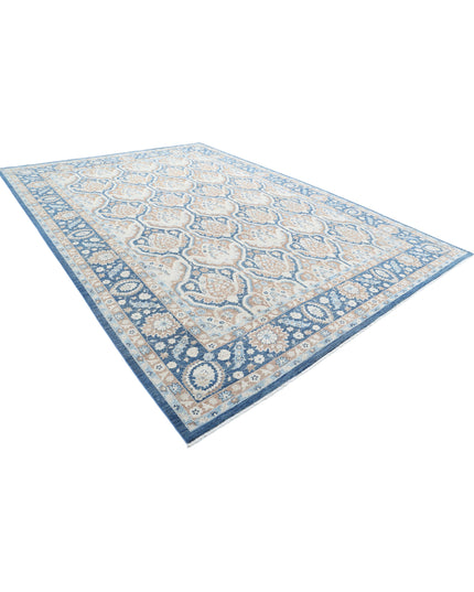 Ziegler 9' 9" X 13' 10" Hand Knotted Wool Rug 9' 9" X 13' 10" (297 X 422) / Blue / Wool