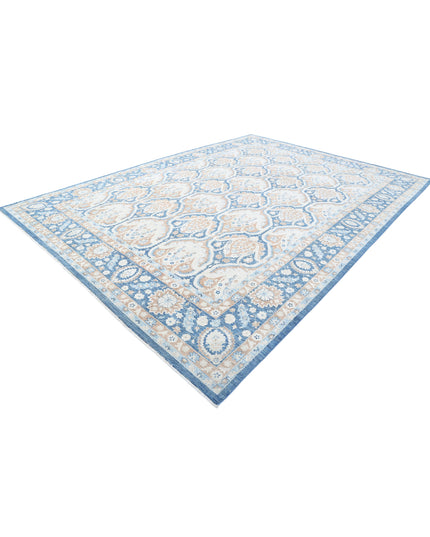 Ziegler 9' 9" X 13' 10" Hand Knotted Wool Rug 9' 9" X 13' 10" (297 X 422) / Blue / Wool