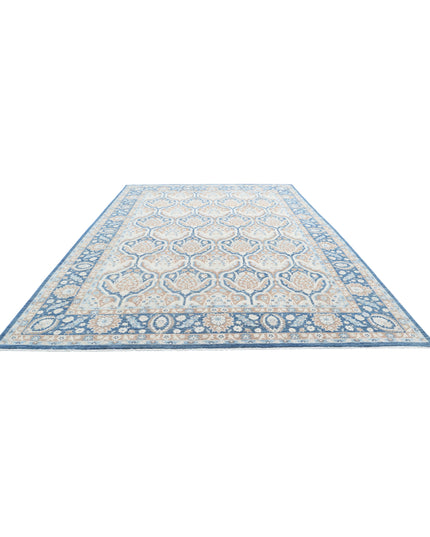 Ziegler 9' 9" X 13' 10" Hand Knotted Wool Rug 9' 9" X 13' 10" (297 X 422) / Blue / Wool