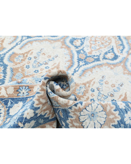 Ziegler 9' 9" X 13' 10" Hand Knotted Wool Rug 9' 9" X 13' 10" (297 X 422) / Blue / Wool