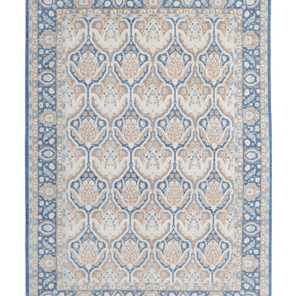 Ziegler 9' 9" X 13' 10" Hand Knotted Wool Rug 9' 9" X 13' 10" (297 X 422) / Blue / Wool
