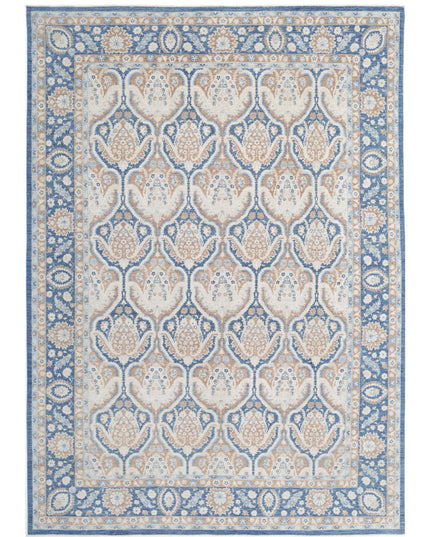Ziegler 9' 9" X 13' 10" Hand Knotted Wool Rug 9' 9" X 13' 10" (297 X 422) / Blue / Wool