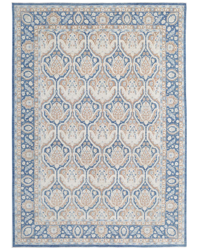 Ziegler 9' 9" X 13' 10" Hand Knotted Wool Rug 9' 9" X 13' 10" (297 X 422) / Blue / Wool