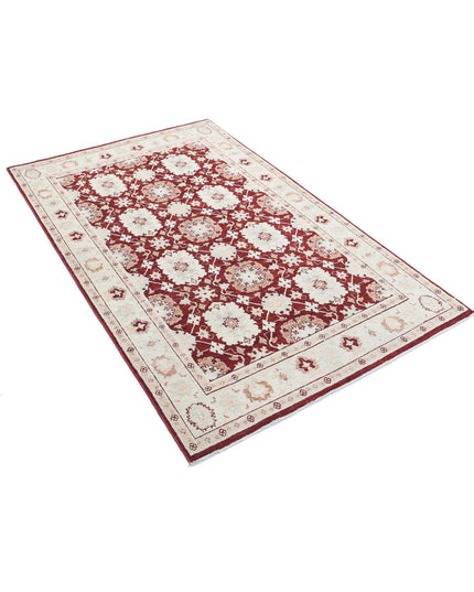 Ziegler 4' 0" X 6' 3" Hand Knotted Wool Rug 4' 0" X 6' 3" (122 X 191) / Red / Wool
