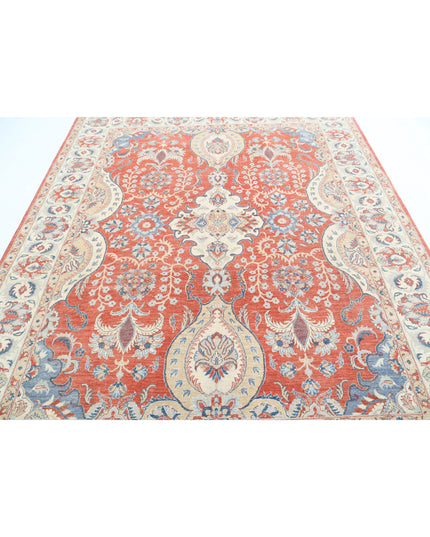 Ziegler 7' 9" X 9' 5" Hand Knotted Wool Rug 7' 9" X 9' 5" (236 X 287) / Rust / Wool