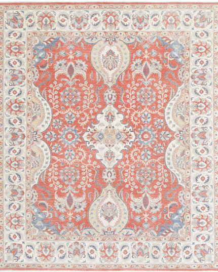 Ziegler 7' 9" X 9' 5" Hand Knotted Wool Rug 7' 9" X 9' 5" (236 X 287) / Rust / Wool
