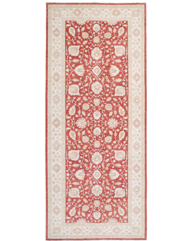 Ziegler 6' 7" X 16' 0" Hand Knotted Wool Rug 6' 7" X 16' 0" (201 X 488) / Red / Wool