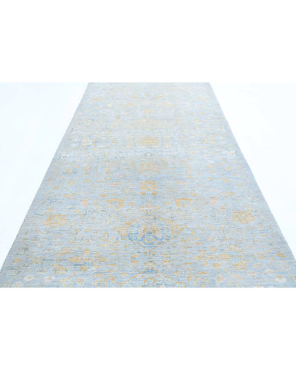 Ziegler 5' 0" X 11' 9" Hand Knotted Wool Rug 5' 0" X 11' 9" (152 X 358) / Blue / Wool