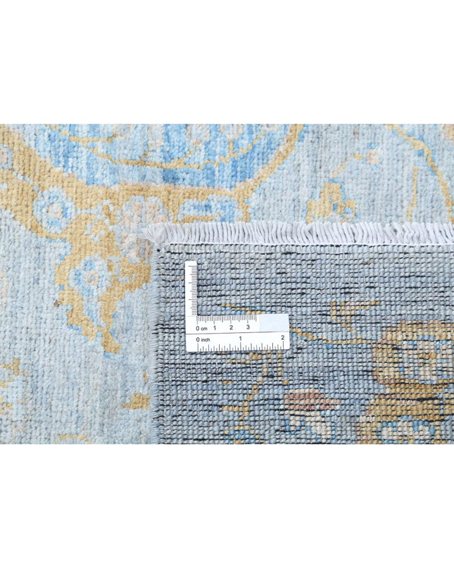 Ziegler 5' 0" X 11' 9" Hand Knotted Wool Rug 5' 0" X 11' 9" (152 X 358) / Blue / Wool