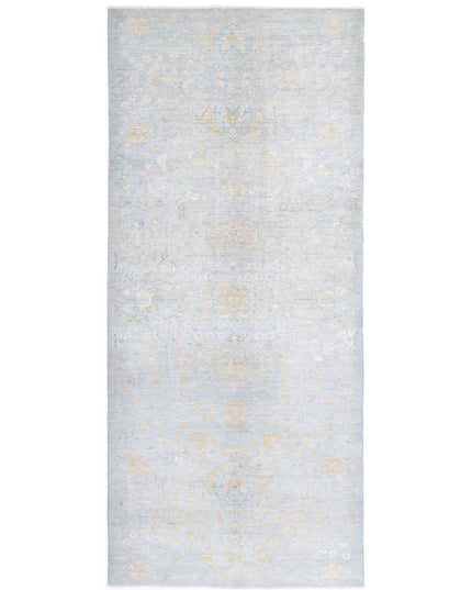 Ziegler 5' 0" X 11' 9" Hand Knotted Wool Rug 5' 0" X 11' 9" (152 X 358) / Blue / Wool