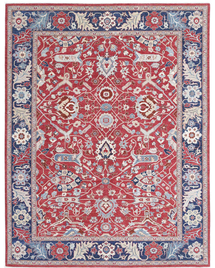 Ziegler 8' 9" X 11' 5" Hand Knotted Wool Rug 8' 9" X 11' 5" (267 X 348) / Red / Wool