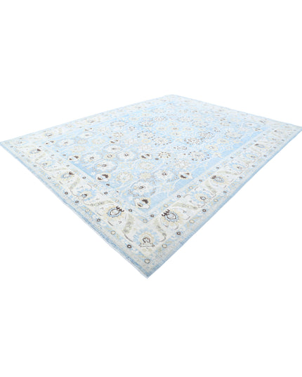 Ziegler 10' 1" X 13' 4" Hand Knotted Wool Rug 10' 1" X 13' 4" (307 X 406) / Blue / Wool