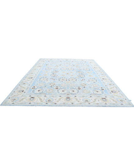 Ziegler 10' 1" X 13' 4" Hand Knotted Wool Rug 10' 1" X 13' 4" (307 X 406) / Blue / Wool
