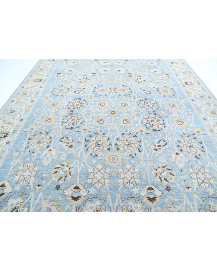 Ziegler 10' 1" X 13' 4" Hand Knotted Wool Rug 10' 1" X 13' 4" (307 X 406) / Blue / Wool