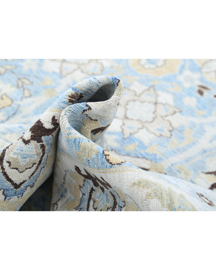 Ziegler 10' 1" X 13' 4" Hand Knotted Wool Rug 10' 1" X 13' 4" (307 X 406) / Blue / Wool