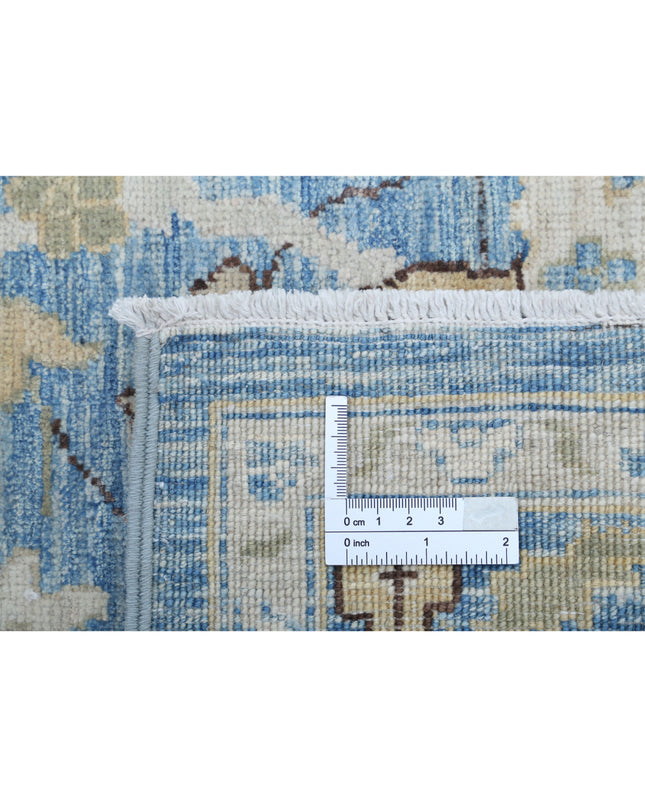 Ziegler 10' 1" X 13' 4" Hand Knotted Wool Rug 10' 1" X 13' 4" (307 X 406) / Blue / Wool