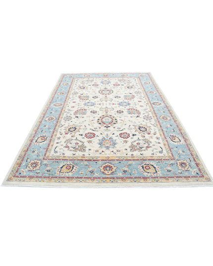 Ziegler 6' 7" X 10' 1" Hand Knotted Wool Rug 6' 7" X 10' 1" (201 X 307) / Ivory / Wool