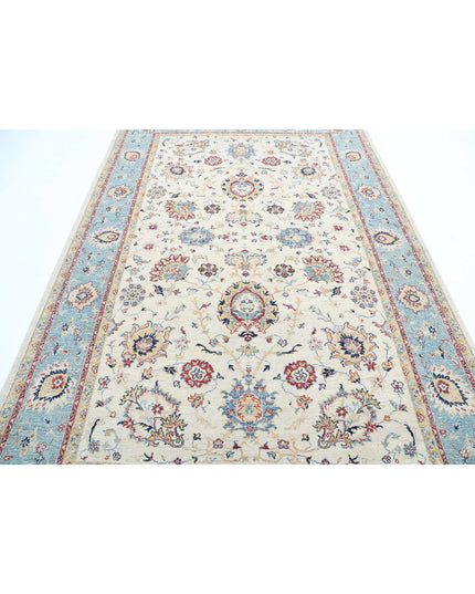 Ziegler 6' 7" X 10' 1" Hand Knotted Wool Rug 6' 7" X 10' 1" (201 X 307) / Ivory / Wool
