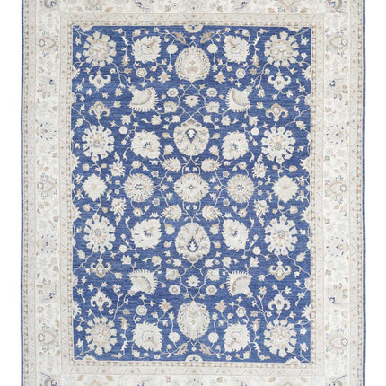 Ziegler 8' 9" X 11' 10" Hand Knotted Wool Rug 8' 9" X 11' 10" (267 X 361) / Blue / Wool