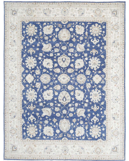 Ziegler 8' 9" X 11' 10" Hand Knotted Wool Rug 8' 9" X 11' 10" (267 X 361) / Blue / Wool